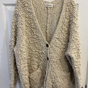 Anthropologie Line and Dot Boucle Cardigan size M
